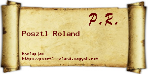 Posztl Roland névjegykártya